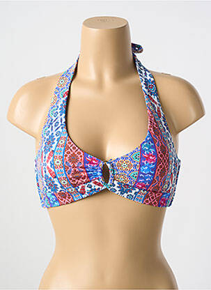 Haut de maillot de bain stretch haut triangles bleu CYELL femme