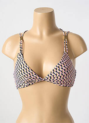 Haut de maillot de bain stretch haut triangles rose CYELL femme