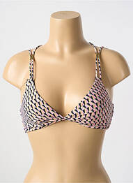 Haut de maillot de bain stretch haut triangles rose CYELL femme