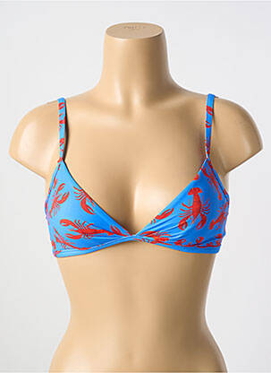 Haut de maillot de bain stretch haut triangles bleu CYELL femme