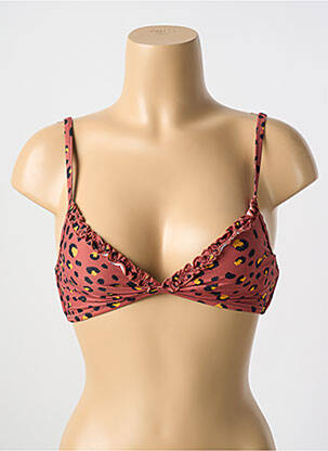 Haut de maillot de bain stretch haut triangles orange CYELL femme