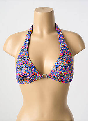 Haut de maillot de bain stretch haut soutien-gorge moulé bleu CYELL femme