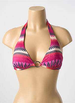 Haut de maillot de bain stretch haut soutien-gorge moulé rose CYELL femme