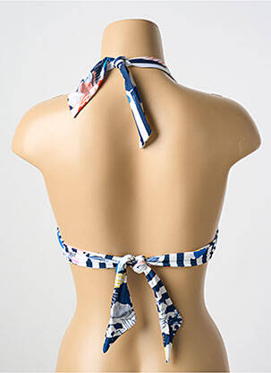 Haut de maillot de bain stretch haut soutien-gorge push-up bleu CYELL femme