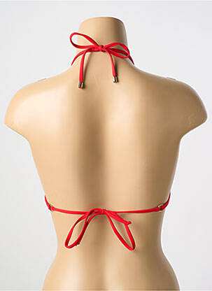 Haut de maillot de bain stretch haut soutien-gorge avec mousse de rembourrage amovible rouge CYELL femme
