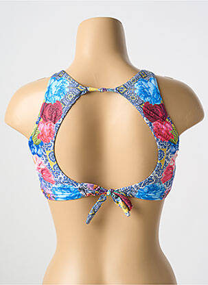 Haut de maillot de bain stretch haut soutien-gorge avec mousse de rembourrage amovible bleu MILONGA femme