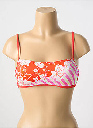 Haut de maillot de bain stretch haut soutien-gorge moulé orange CYELL femme