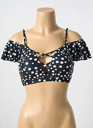 Haut de maillot de bain stretch haut soutien-gorge avec mousse de rembourrage amovible noir MILONGA femme