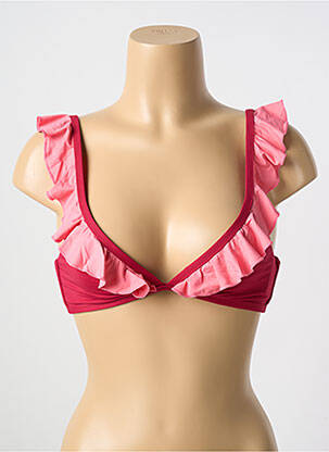 Haut de maillot de bain stretch haut triangles rouge CYELL femme