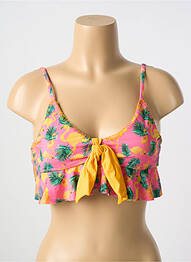 Haut de maillot de bain stretch haut triangles rose PALMACEA femme