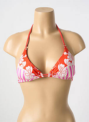 Haut de maillot de bain stretch haut soutien-gorge avec mousse de rembourrage amovible orange CYELL femme