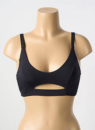 Haut de maillot de bain stretch haut soutien-gorge avec mousse de rembourrage amovible noir MALAI femme