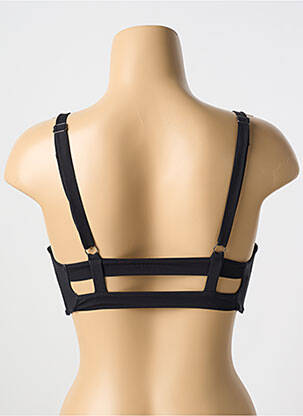 Haut de maillot de bain stretch haut soutien-gorge avec mousse de rembourrage amovible noir MALAI femme
