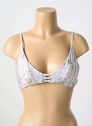 Haut de maillot de bain stretch haut soutien-gorge avec mousse de rembourrage amovible beige MALAI femme