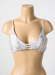 Haut de maillot de bain stretch haut soutien-gorge avec mousse de rembourrage amovible beige MALAI femme