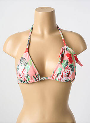 Haut de maillot de bain stretch haut soutien-gorge avec mousse de rembourrage amovible rose MALAI femme