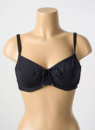 Haut de maillot de bain stretch haut soutien-gorge emboitant noir CYELL femme