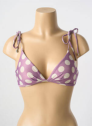 Haut de maillot de bain stretch haut triangles violet CYELL femme