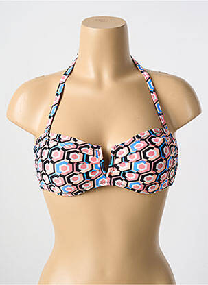 Haut de maillot de bain stretch haut soutien-gorge avec mousse de rembourrage amovible rose CYELL femme