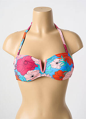 Haut de maillot de bain stretch haut soutien-gorge avec mousse de rembourrage amovible rose CYELL femme