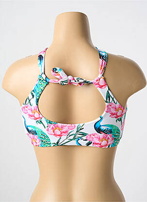 Haut de maillot de bain stretch haut soutien-gorge avec mousse de rembourrage amovible blanc MALAI femme