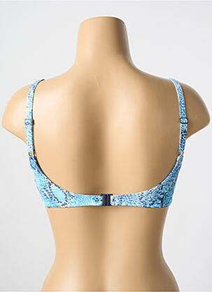 Haut de maillot de bain stretch haut soutien-gorge balconnet bleu CYELL femme
