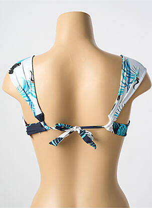 Haut de maillot de bain stretch haut soutien-gorge avec mousse de rembourrage amovible bleu MALAI femme