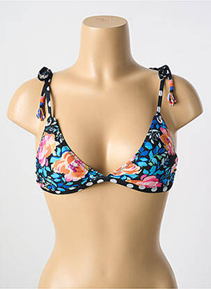 Haut de maillot de bain stretch haut soutien-gorge avec mousse de rembourrage amovible noir MILONGA femme