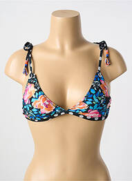 Haut de maillot de bain stretch haut soutien-gorge avec mousse de rembourrage amovible noir MILONGA femme