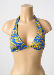 Haut de maillot de bain stretch haut soutien-gorge moulé bleu CYELL femme