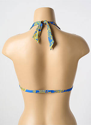 Haut de maillot de bain stretch haut soutien-gorge moulé bleu CYELL femme