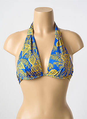 Haut de maillot de bain stretch haut triangles bleu CYELL femme