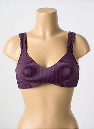 Haut de maillot de bain stretch haut soutien-gorge emboitant violet CYELL femme