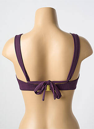 Haut de maillot de bain stretch haut soutien-gorge emboitant violet CYELL femme