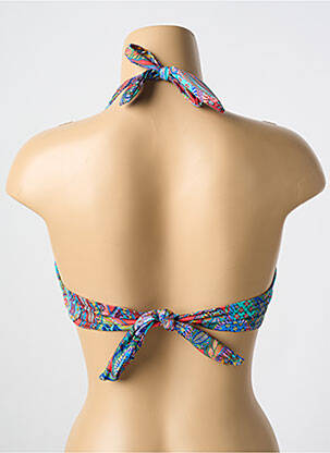Haut de maillot de bain stretch haut soutien-gorge emboitant bleu CYELL femme