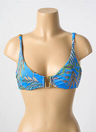 Haut de maillot de bain stretch haut soutien-gorge emboitant bleu CYELL femme