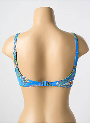 Haut de maillot de bain stretch haut soutien-gorge emboitant bleu CYELL femme