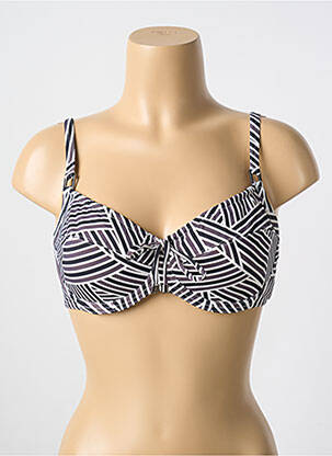 Haut de maillot de bain stretch haut soutien-gorge balconnet noir CYELL femme