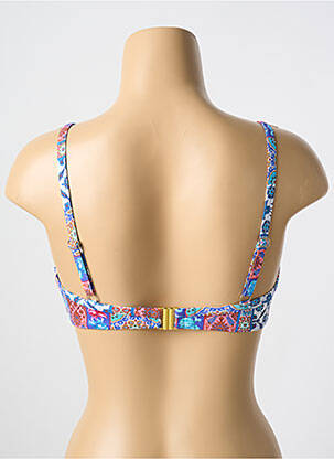 Haut de maillot de bain stretch haut soutien-gorge emboitant bleu CYELL femme