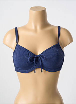 Haut de maillot de bain stretch haut soutien-gorge emboitant bleu CYELL femme
