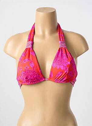 Haut de maillot de bain stretch haut triangles rose CYELL femme
