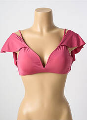 Haut de maillot de bain rose MALAI pour femme seconde vue