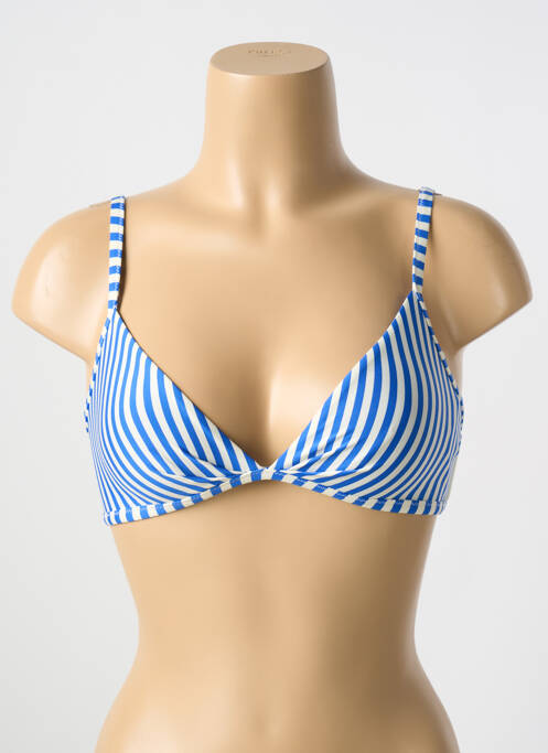 Haut de maillot de bain stretch haut triangles bleu CYELL femme