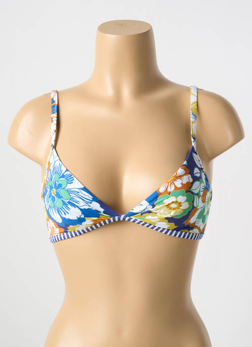 Haut de maillot de bain stretch haut triangles bleu CYELL femme