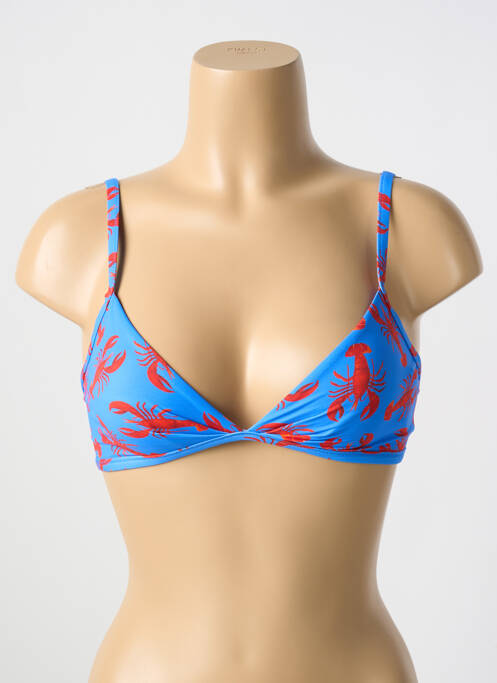 Haut de maillot de bain stretch haut triangles bleu CYELL femme