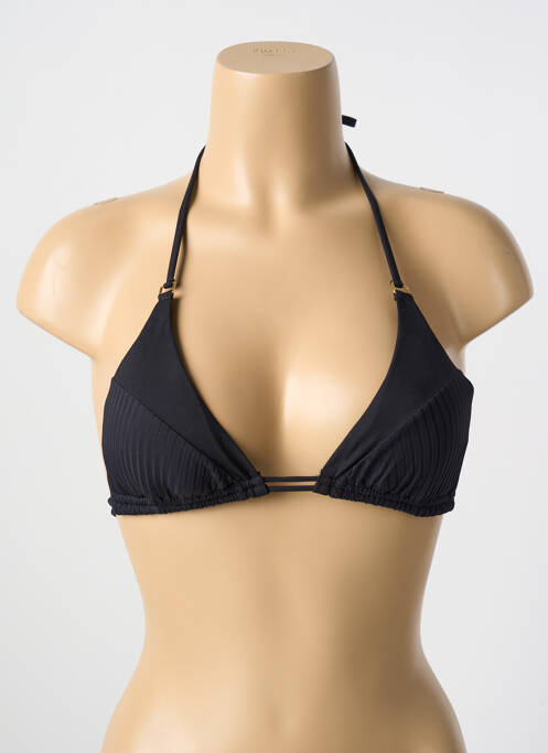 Haut de maillot de bain stretch haut soutien-gorge avec mousse de rembourrage amovible noir CYELL femme