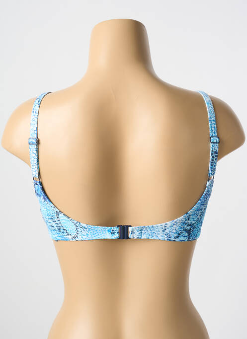 Haut de maillot de bain stretch haut soutien-gorge balconnet bleu CYELL femme