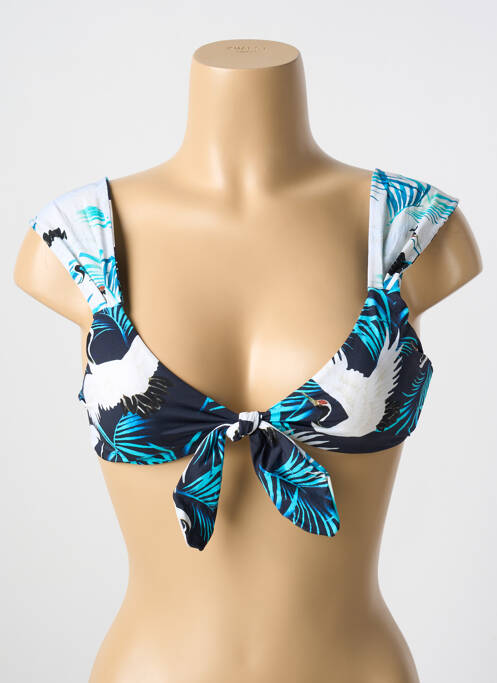 Haut de maillot de bain bleu MALAI pour femme