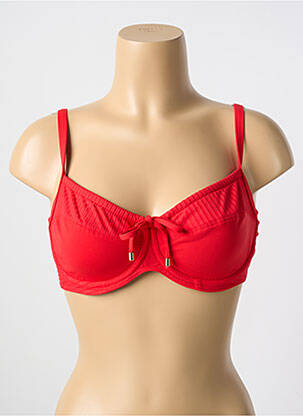 Haut de maillot de bain stretch haut soutien-gorge emboitant rouge CYELL femme