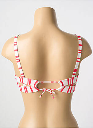 Haut de maillot de bain stretch haut soutien-gorge avec mousse de rembourrage amovible rouge MILONGA femme
